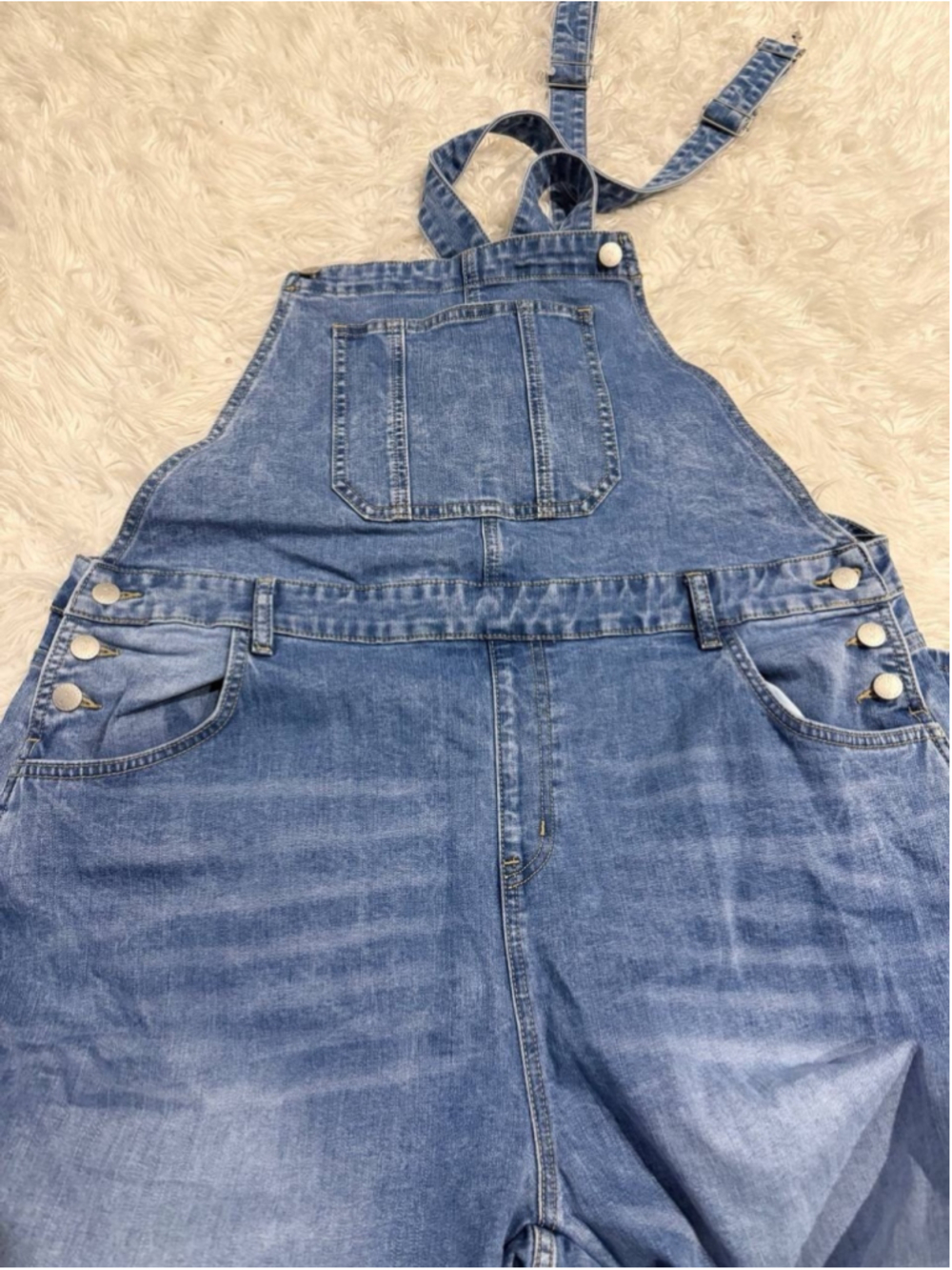 Flamingals Wash Multi Pocket Mid Waist Straight Leg Overalls 4XL - Picture 2 of 6